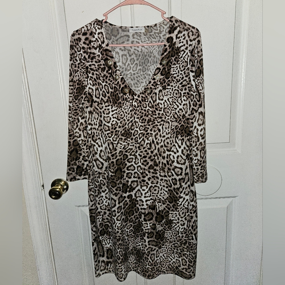 Calvin Klein Leopard Print Dress